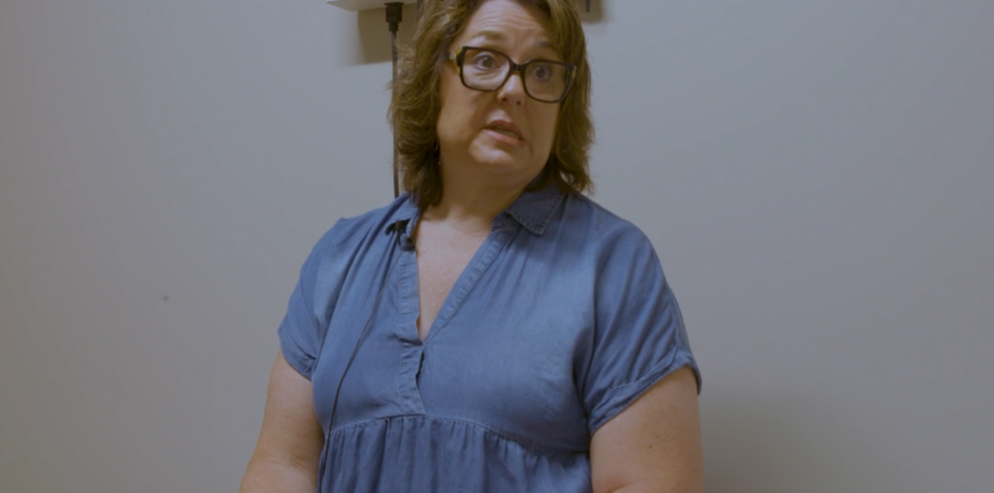 A patient discussing her disability.